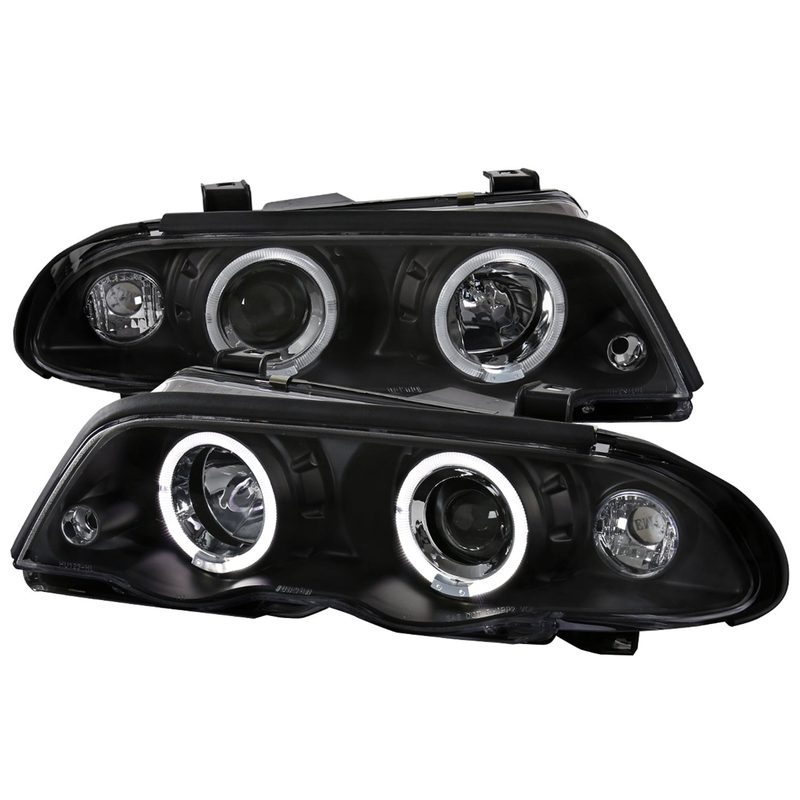 1999-2001 BMW E46 3 Series Sedan Dual Halo Projector Headlights Matt Black