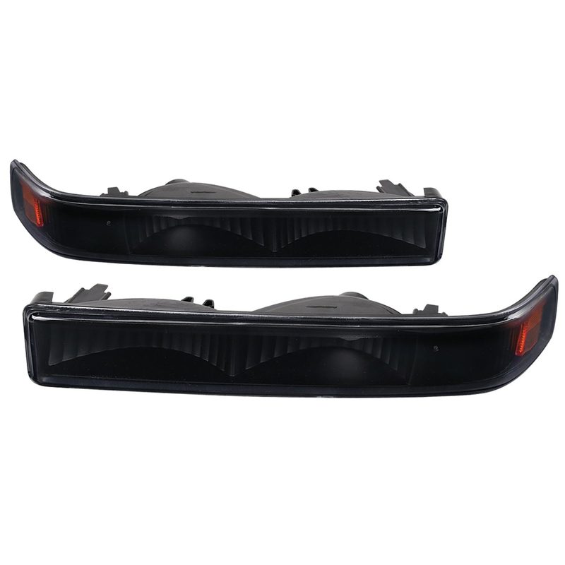 1998-2004 Chevy S10/ GMC Sonoma Bumper Lights Matte Black Housing/Clear Lens