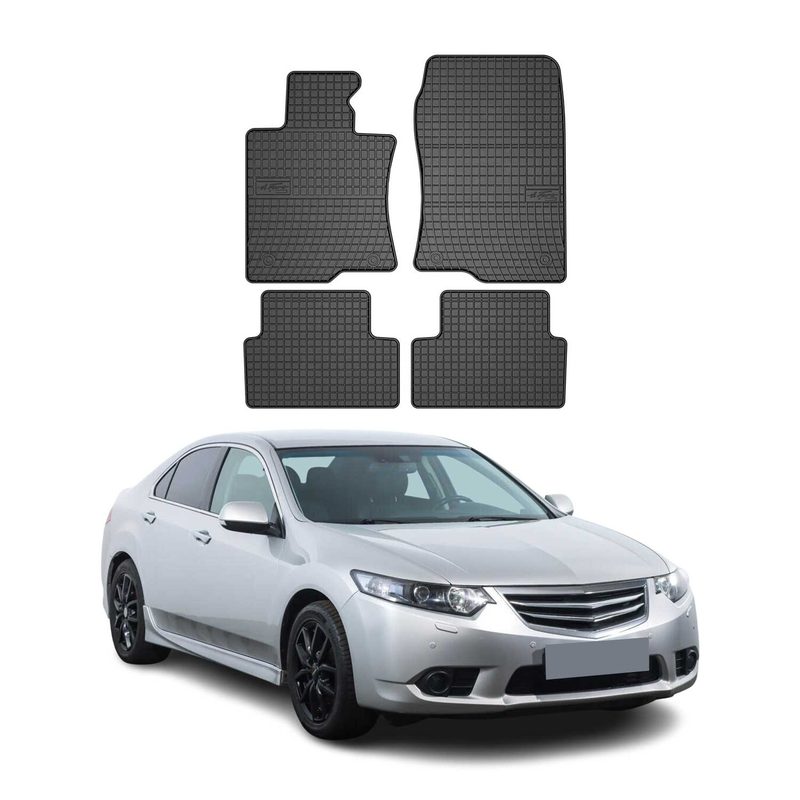 2009-2014 Acura TSX Floor Mats Liners Full Set All Weather Rubber Black