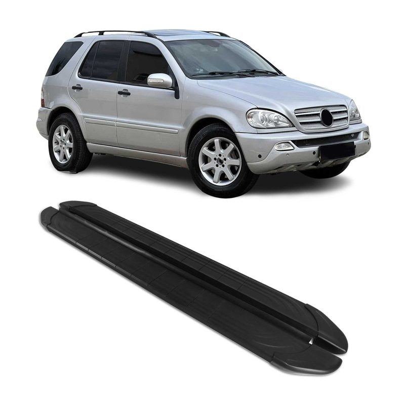 1998-2005 Mercedes M ML Class W163 Running Boards Side Steps Black