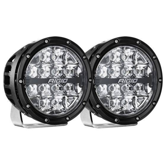 Par de Faros Redondos Rigid 360 Series RGB de 6" con tipo de haz Spot