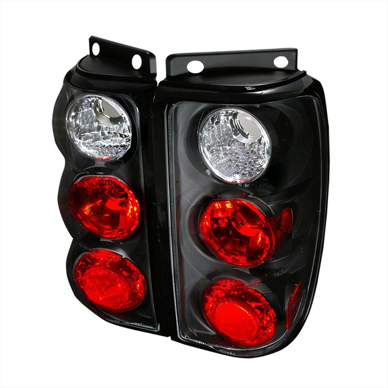 1995-1997 Ford Explorer Tail Lights Matte Black Housing/Clear Lens