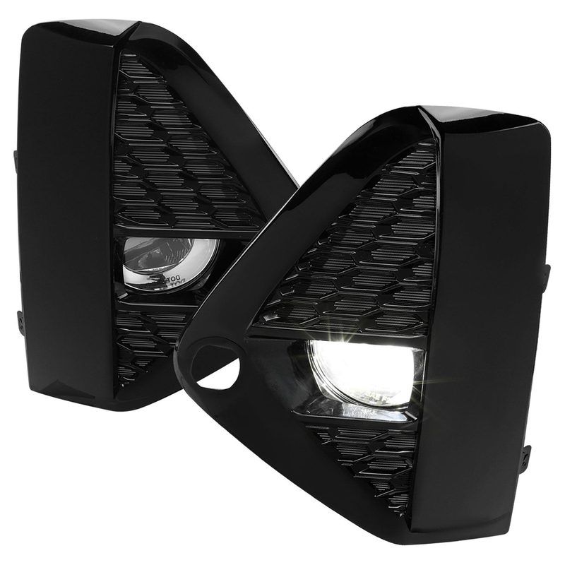 2019-2021 Nissan Murano LED Fog Lights Kit Chrome Housing/Clear Lens