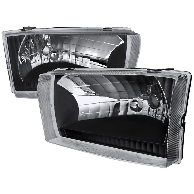 1999-2004 Ford F-250/350/450/550/Excursion Factory Headlights Matt Black