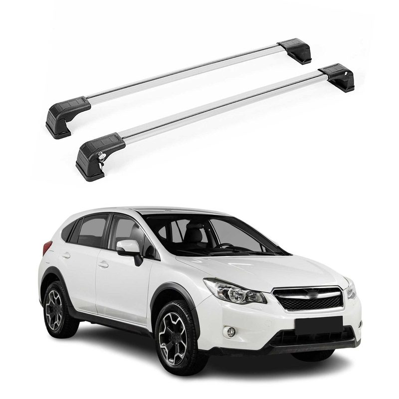 2013-2015 Subaru XV Crosstrek Roof Rack Cross Bars Silver
