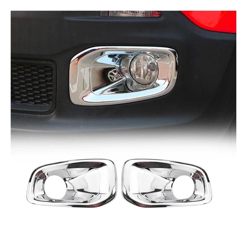 2015-2018 Jeep Renegade Fog Light Lamp Bezel Cover Chrome ABS Silver 2 Pcs