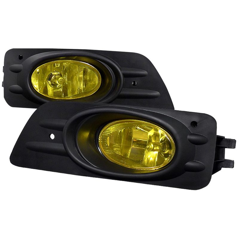 2006-2007 Honda Accord Sedan H11 Fog Lights Kit Chrome Housing/Yellow Lens