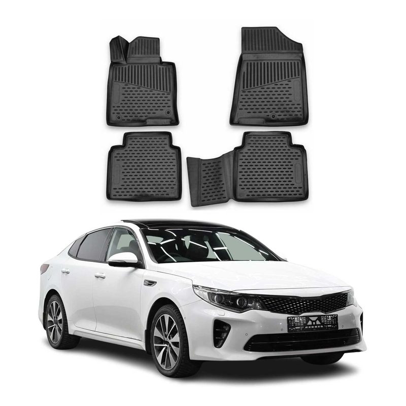 2015-2019 Hyundai Sonata Floor Mats Liners Full Set All Weather Black