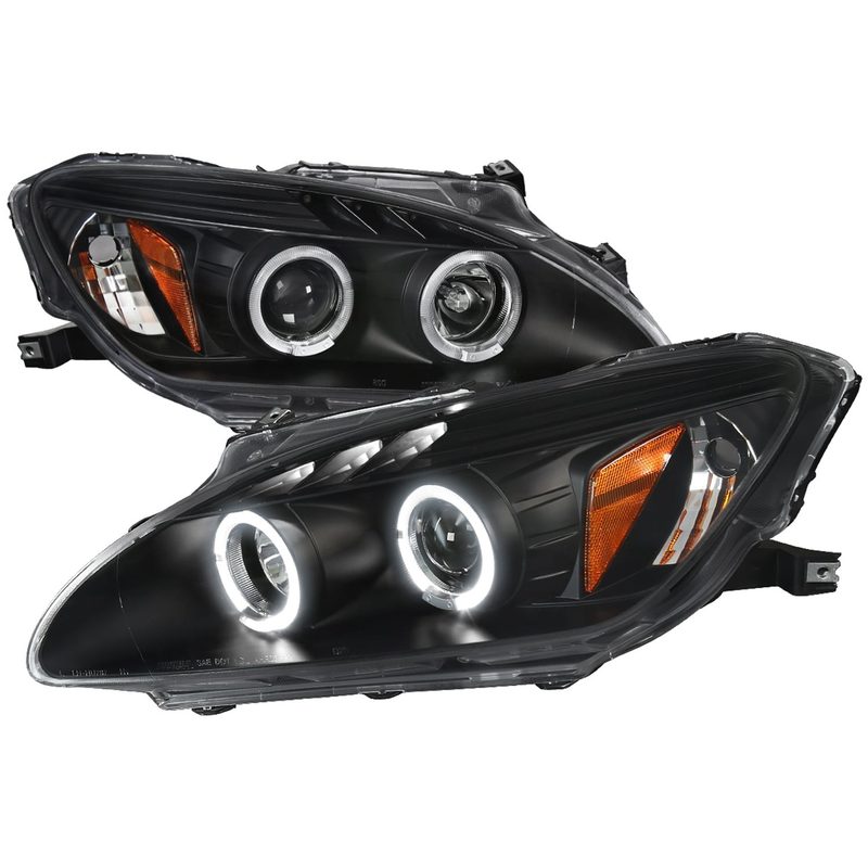 2000-2003 Honda S2000 AP1 Dual Halo Projector Headlights Matte Black/Clear