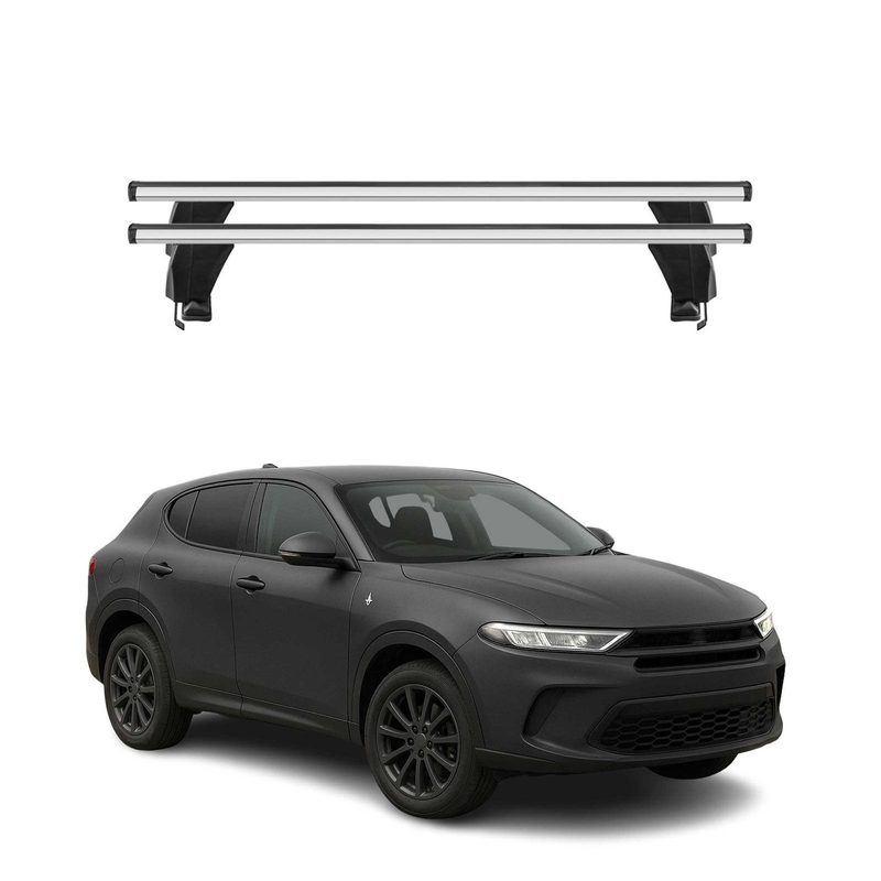 Top Roof Racks Cross Bars fits Dodge Hornet 2023-2025 2Pcs Gray Aluminium