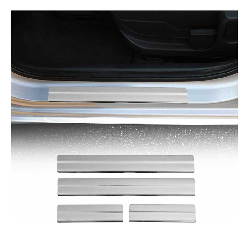 2017-2025 Mazda CX-5 2.gen Door Sill Scuff Plate Scratch Protector Stainless Steel Silver 4x