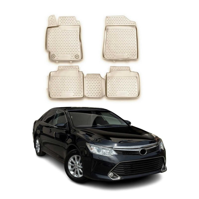 2007-2011 Toyota Camry Floor Mats Liners Full Set All Weather Beige