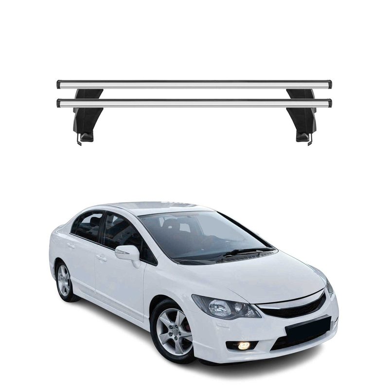 2006-2011 Honda Civic Sedan Roof Rack Cross Bars Silver