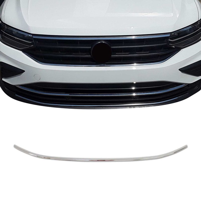 Front Bumper Trim Molding for VW Tiguan 2022-2024 Stainless Steel Silver 1 Pc