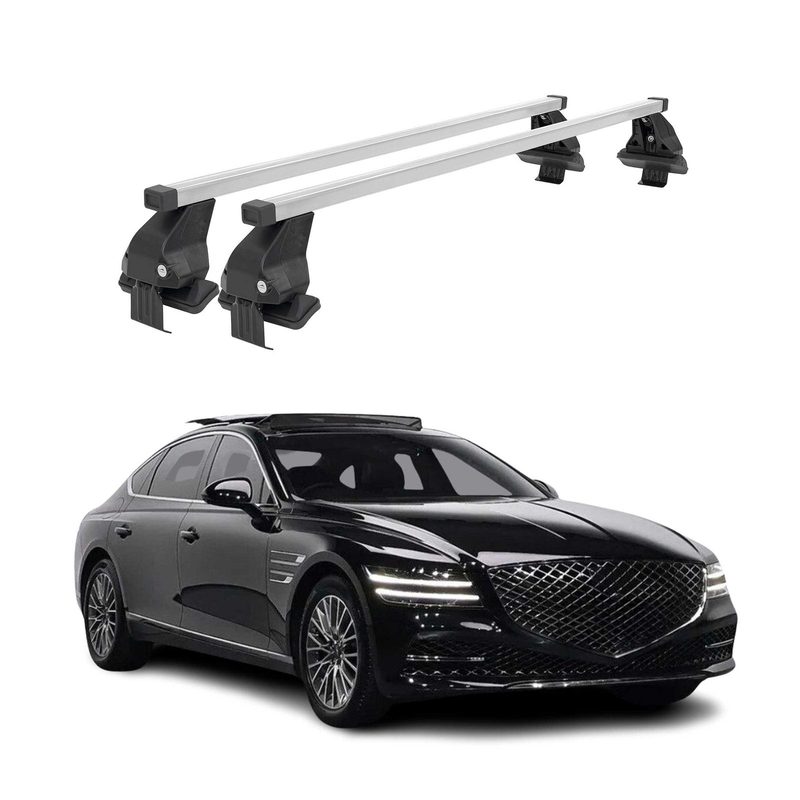 2017-2026 Genesis G80 Roof Rack Cross Bars Silver