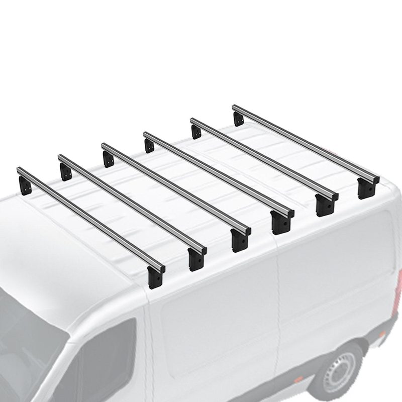2019-2026 Mercedes Sprinter W907 910 Roof Racks Cross Bars Set Gray 6Pcs