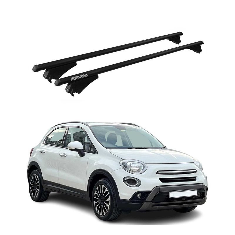 2016-2023 Fiat 500X Roof Rack Cross Bars Black