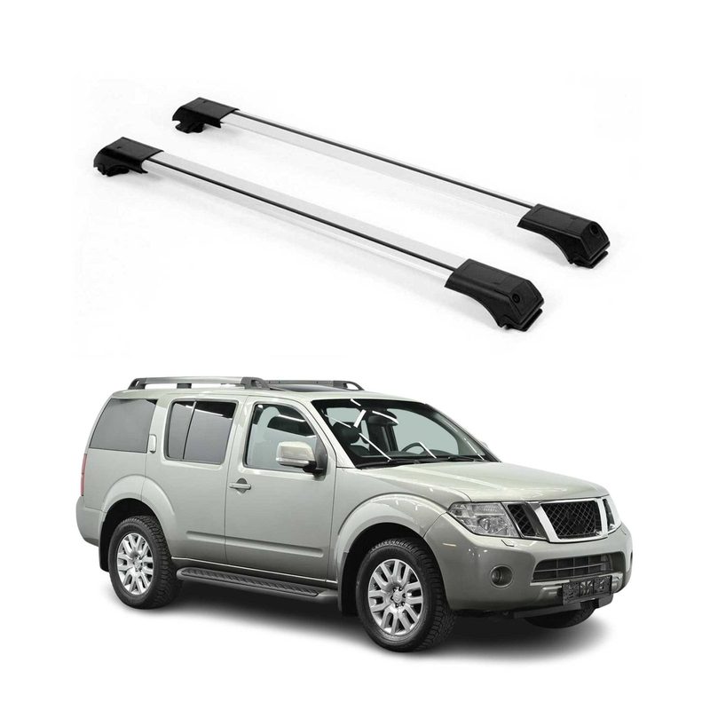 2005-2012 Nissan Pathfinder Roof Rack Cross Bars Silver