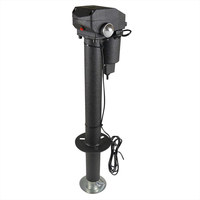 3500LB Universal 12V Electric Tongue Jack for RV Trailer & Camper LED Side Light