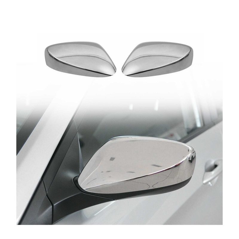 2011-2015 Hyundai Elantra Side Mirror Cover Caps Stainless Steel Silver 2 Pcs
