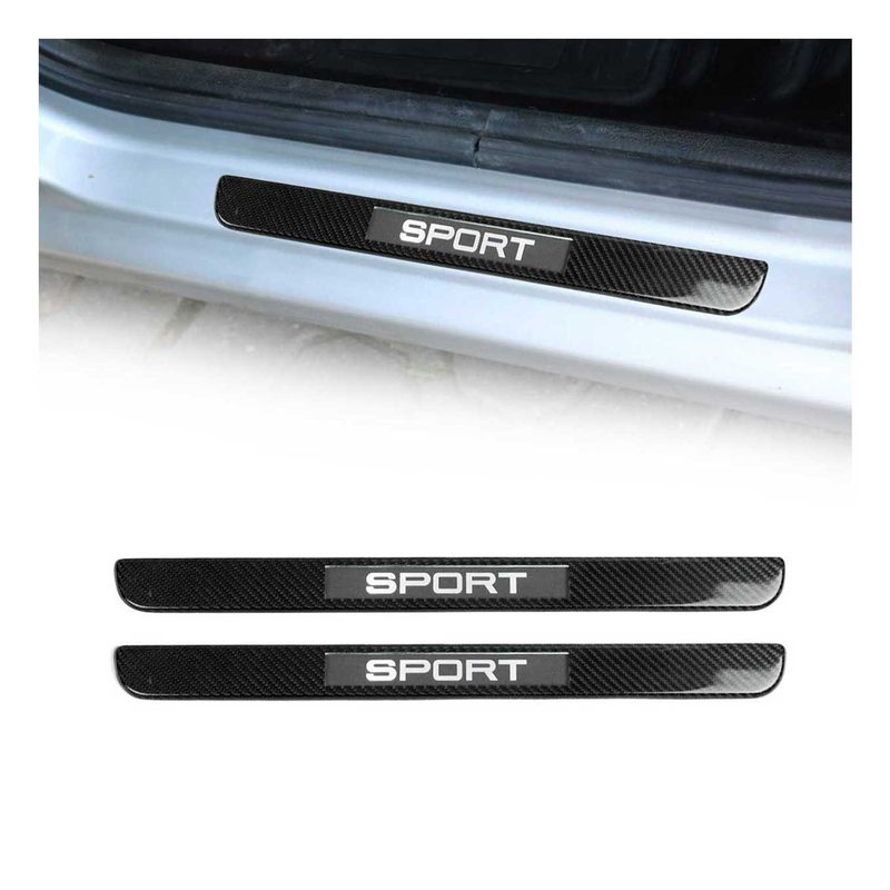 2010-2014 Mercedes Vito W639 Door Sill Scuff Plate Illuminated Carbon Fiber Black 2Pcs