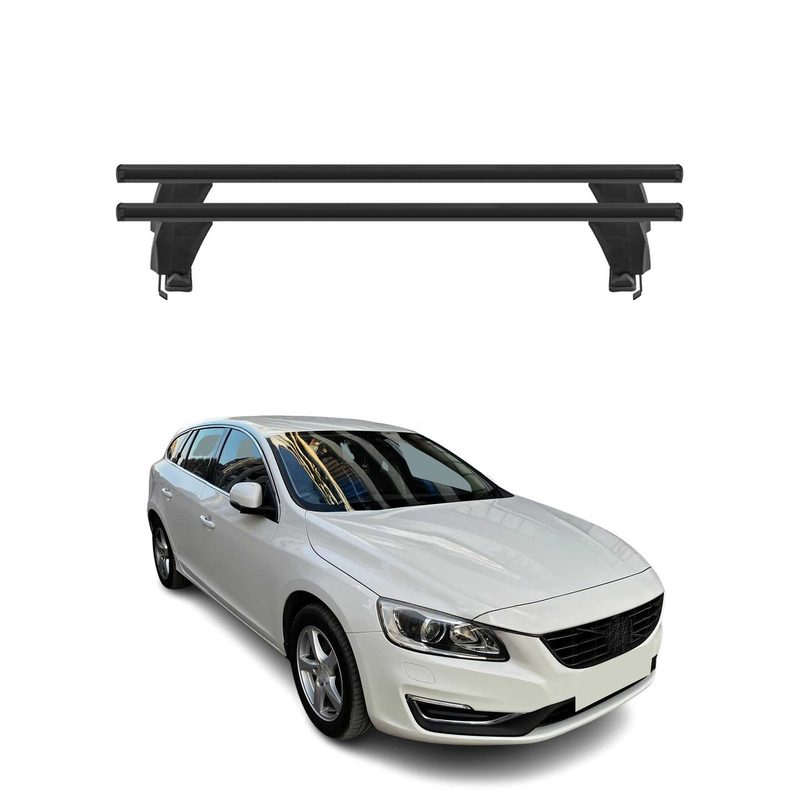 2015-2018 Volvo V60 Roof Rack Cross Bars Black