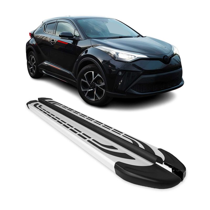 2018-2022 Toyota C-HR Running Boards Side Steps Silver