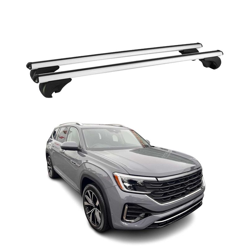 2027 Volkswagen Atlas Roof Rack Cross Bars Luggage Carrier Alu Silver 2Pcs