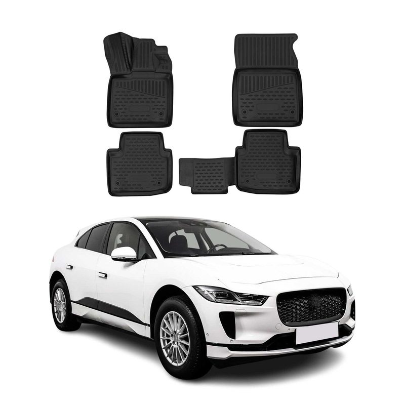 2019-2024 Jaguar I-Pace Floor Mats Liners Full Set All Weather Black