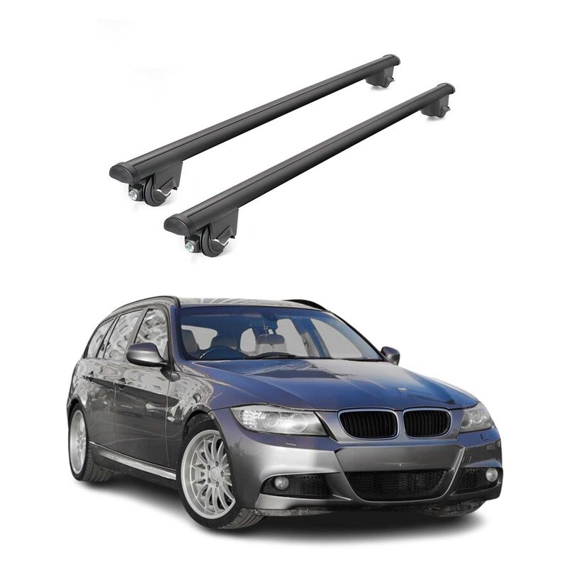 2005-2012 BMW 3 Series E91 Wagon Roof Rack Cross Bars Black