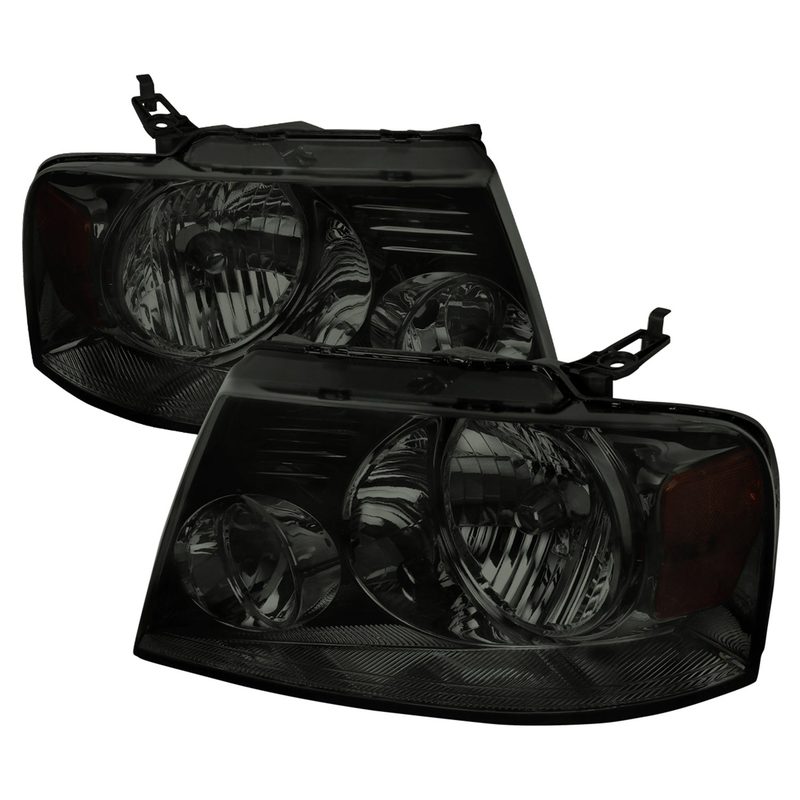 2004-2008 Ford F-150/ Lincoln Mark LT Replacement Headlights Amber & Chrome