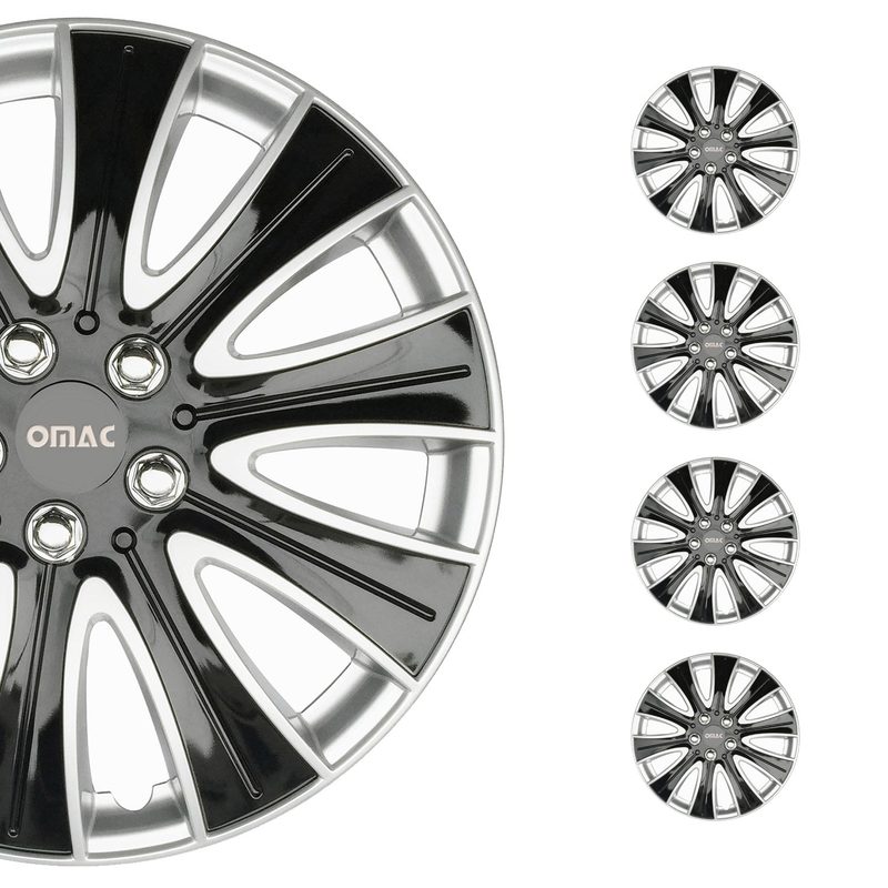 16" Hub Caps for Ford Transit 150 250 350 2015-2025 Black Silver 4x Wheel Covers