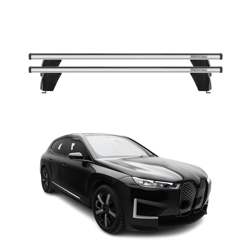 Top Roof Racks Cross Bars fits BMW 5 Series G60 2024-2026 2Pcs Gray Aluminium