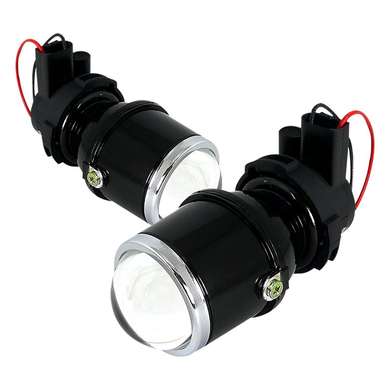 Universal 12V/55W H3 Projector Fog Lights Kit Mounting Brackets Black Metal