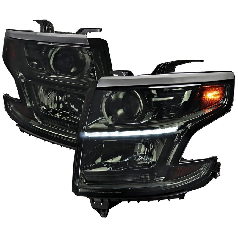 2015-2020 Chevy Tahoe Suburban/ 16-202019 Suburban 3500HD Headlights LED Smoke