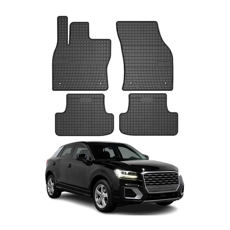 2018-2024 Audi Q2 Floor Mats Liners Full Set All Weather Rubber Black