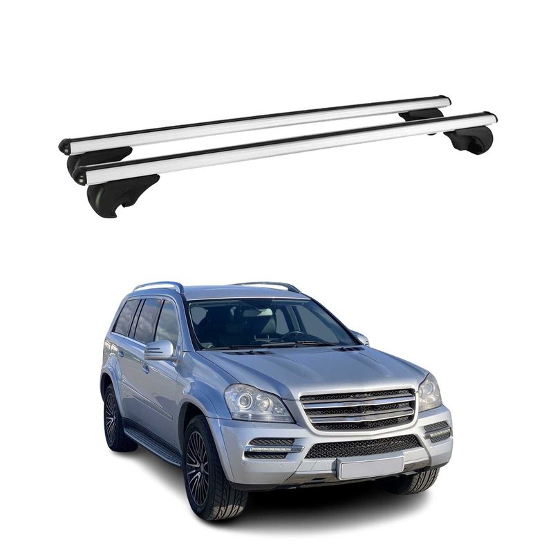 2007-2012 Mercedes GL Class X164 Roof Rack Cross Bars Silver