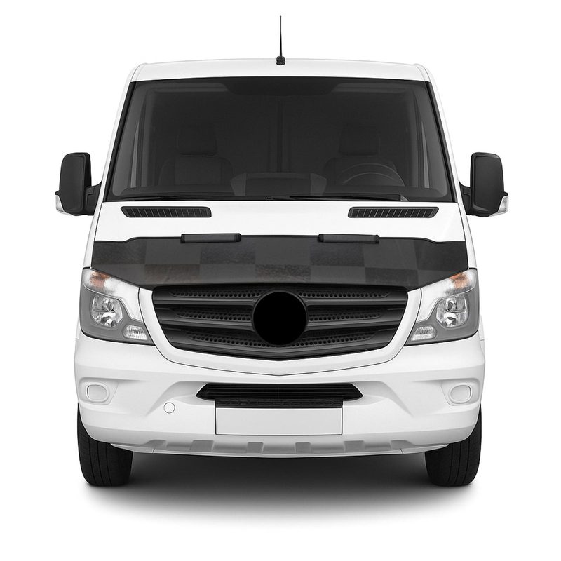 2014-2018 Mercedes Sprinter W906 Car Bonnet Mask Hood Bra Black Chequered
