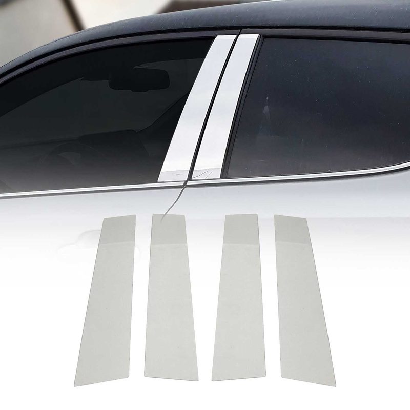 2021-2026 Hyundai Elantra Window B Pillar Posts Door Trim Stainless Steel Silver 4x