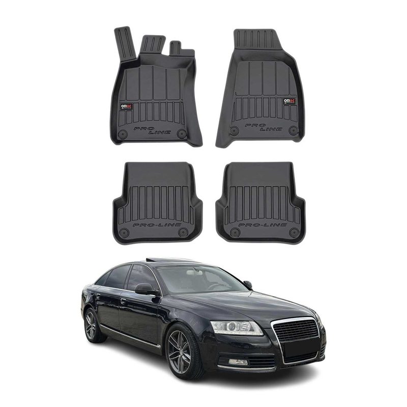 2005-2007 Audi A6 Sedan Pre-Facelift Premium Floor Mats Liners Full Set All Weather Heavy Duty