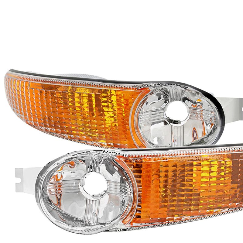 1999-2006 GMC Sierra/ 00-2006 Yukon XL Denali Turn Signal Bumper Lights Chrome