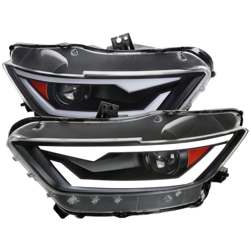 2015-2017 Ford Mustang / 18-2020 Mustang Shelby LED Xenon HID Headlights Black