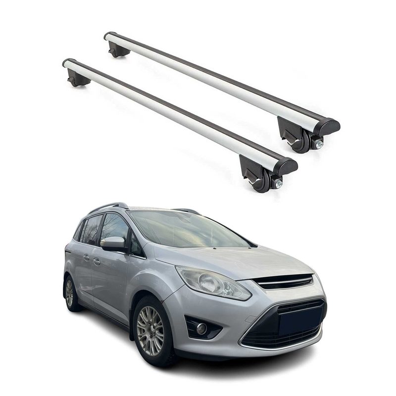 2012-2018 Ford Grand C-Max Roof Rack Cross Bars Silver