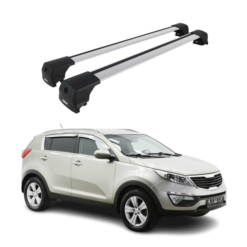 2011-2016 Kia Sportage Roof Rack Cross Bars Silver