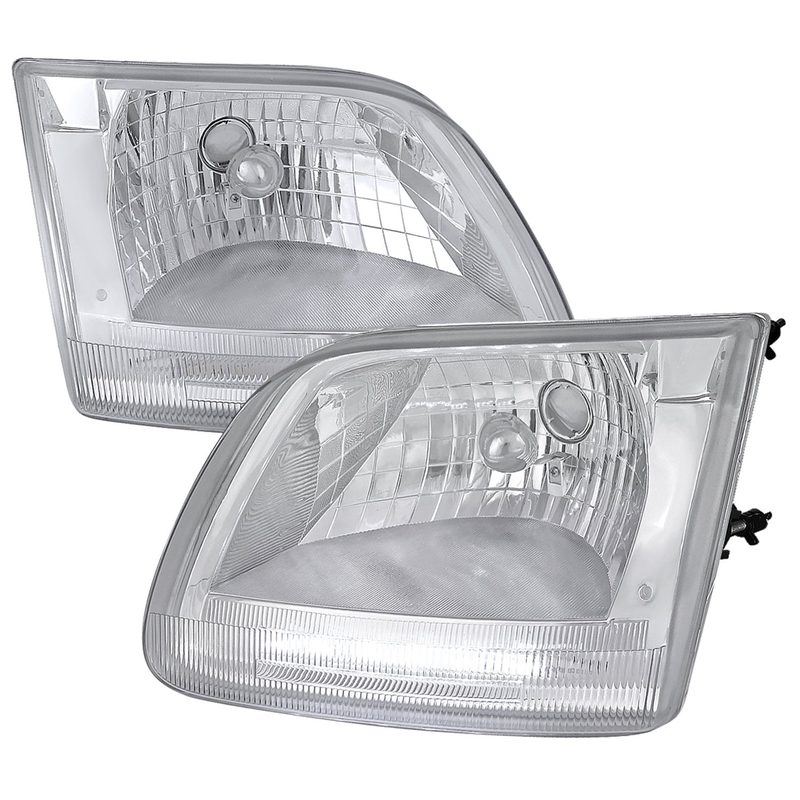1997-2004 Ford F-150/Expedition Factory Headlights SMD LED Light Strip Chrome
