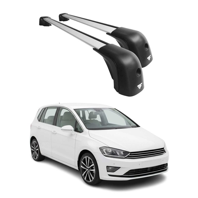 2015-2021 VW Golf Mk7 Roof Racks Cross Bars Silver