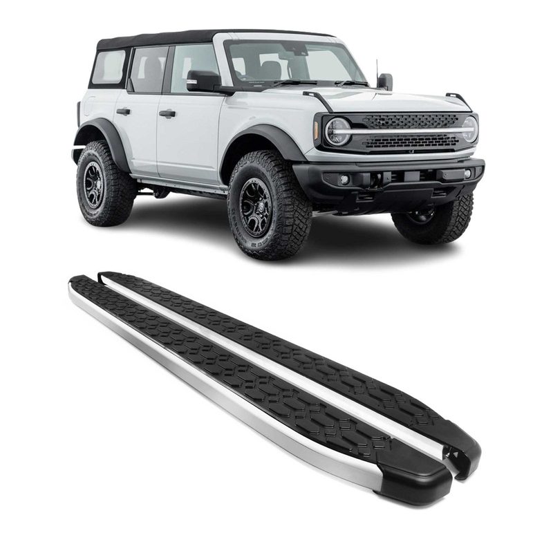 2021-2024 Ford Bronco 4 Door Nerf Bar Side Step Running Boards Alu 2x