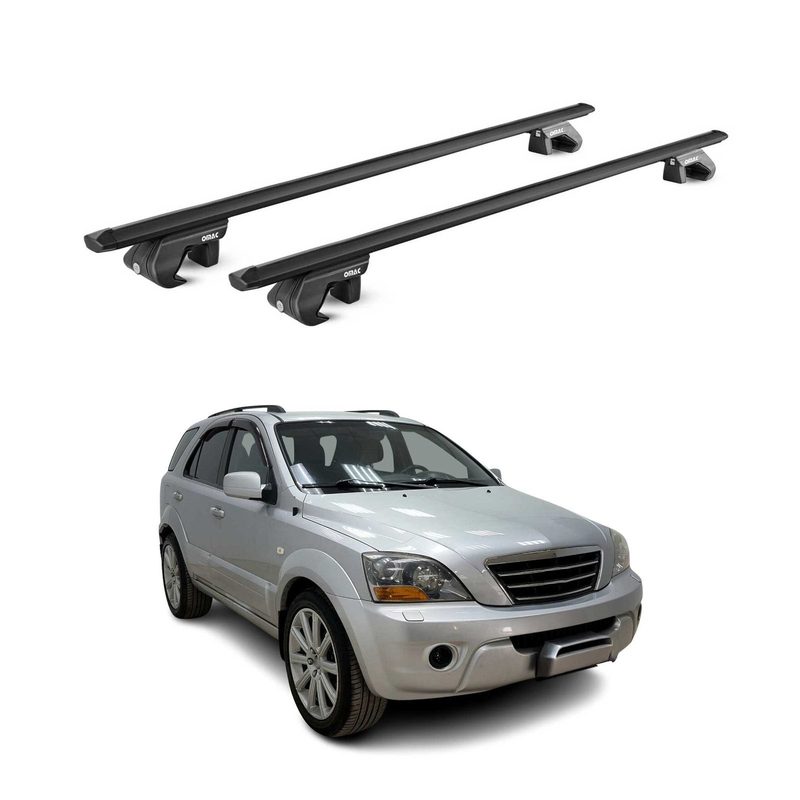 2003-2009 Kia Sorento Roof Rack Cross Bars Black