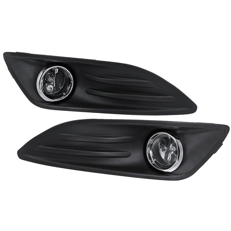 2014-2017 Ford Fiesta H11 Fog Lights Kit Chrome Housing/Clear Lens