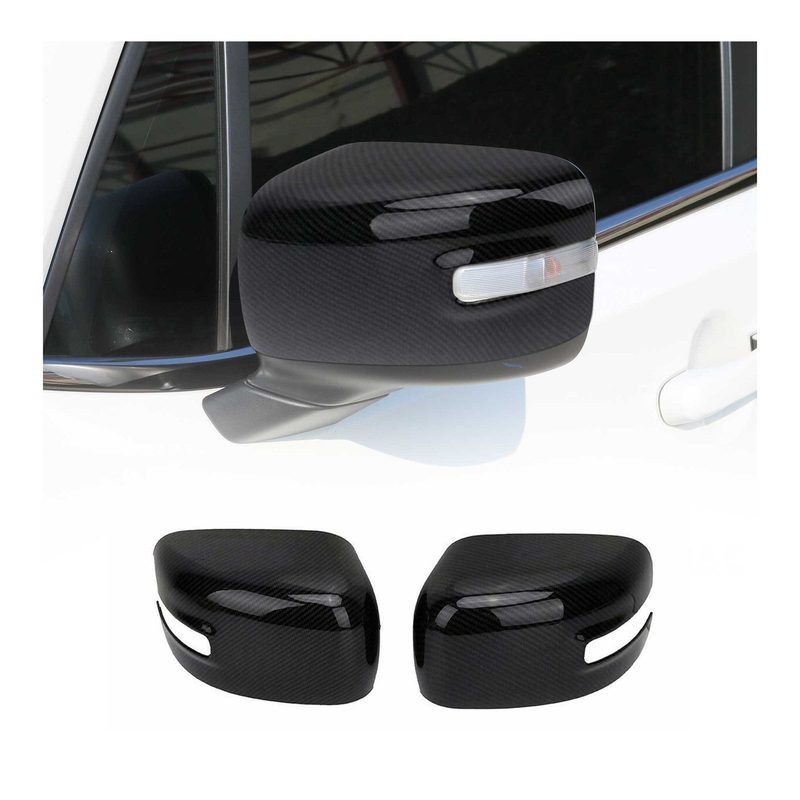 2019-2024 Jeep Renegade Side Mirror Cover Caps Carbon Fiber Black 2 Pcs